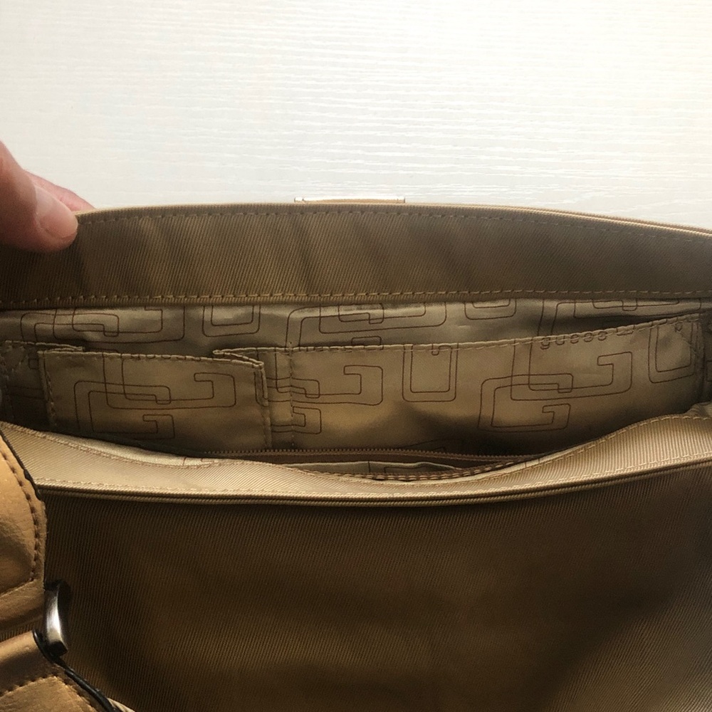 Guess Metallic Gold Shoulder Bag with Buckle Accent - Picture 5 of 10
